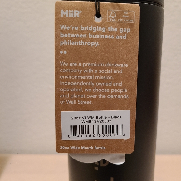 Vuori 20oz Wide Mouth Water Bottle, Vacuum Insulated, Leakproof, Stainless Steel - Picture 4 of 7